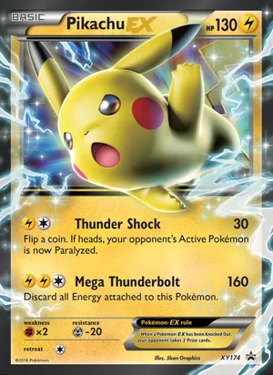 Pikachu-EX #XY174, XY Black Star Holo, TCGdex reference