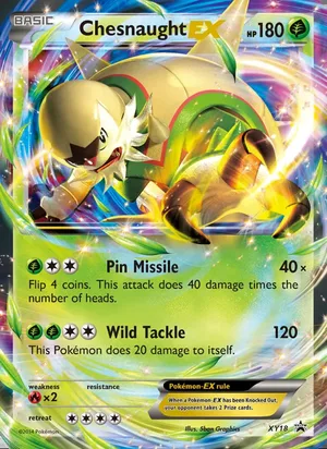 Chesnaught EX #XY18, XY Black Star Holo, TCGdex reference