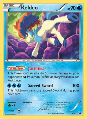Keldeo #XY191, XY Black Star Holo, TCGdex reference