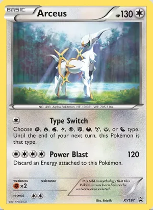 Arceus #XY197, XY Black Star Holo, TCGdex reference