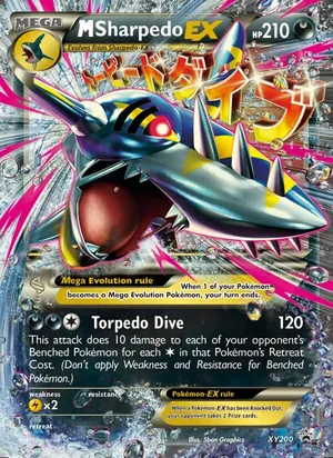 M Sharpedo-EX #XY200, XY Black Star Holo, TCGdex reference