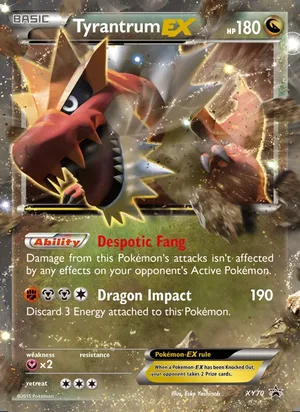 Tyrantrum EX #XY70, XY Black Star Holo, TCGdex reference