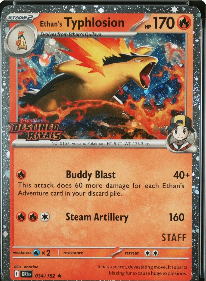 Ethan's Typhlosion Staff Prerelease 034/182, PSA cert 130167044 reference placeholder