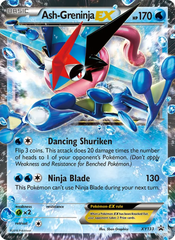Ash Greninja EX #XY133, XY Black Star Holo, TCGdex reference