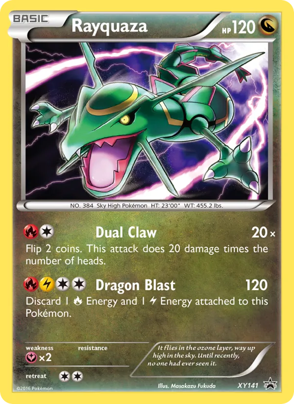 Rayquaza #XY141, XY Black Star Holo, TCGdex reference