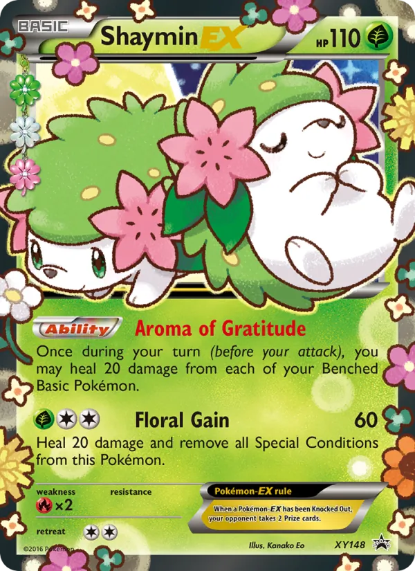 Shaymin EX #XY148, XY Black Star Holo, TCGdex reference