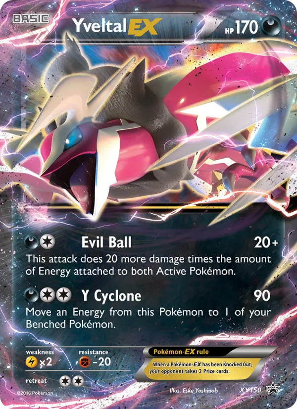 Yveltal EX #XY150, XY Black Star Holo, TCGdex reference