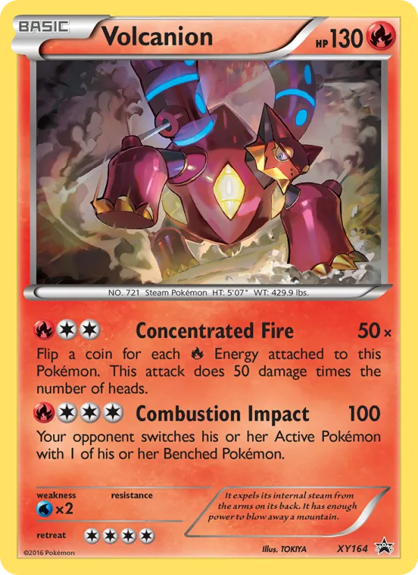 Volcanion #XY164, XY Black Star Holo, TCGdex reference