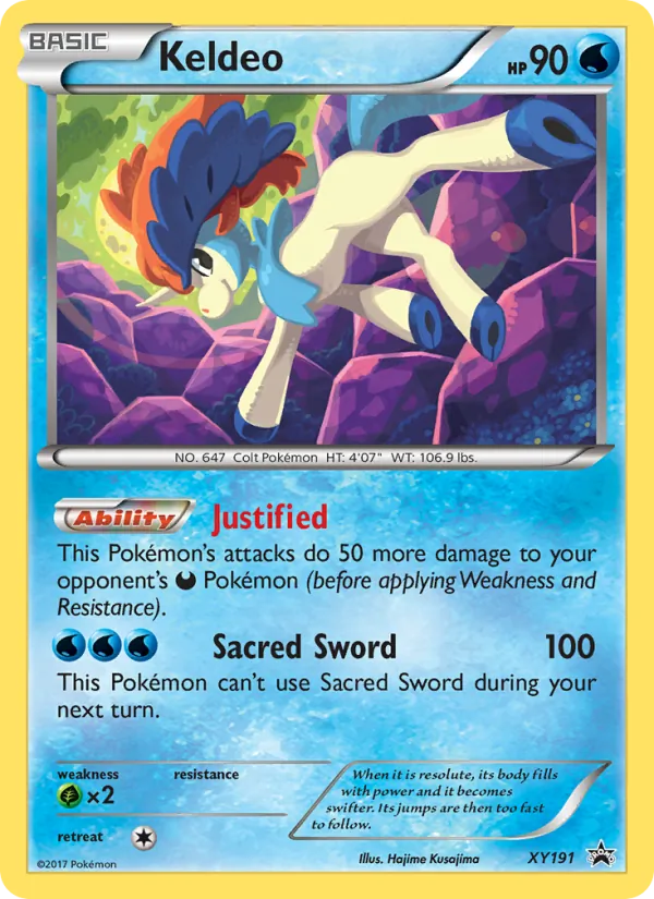 Keldeo #XY191, XY Black Star Holo, TCGdex reference