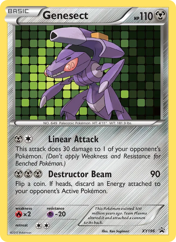 Genesect #XY196, XY Black Star Holo, TCGdex reference