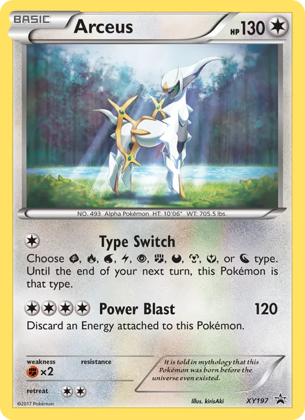 Arceus #XY197, XY Black Star Promos English Holo, TCGdex reference