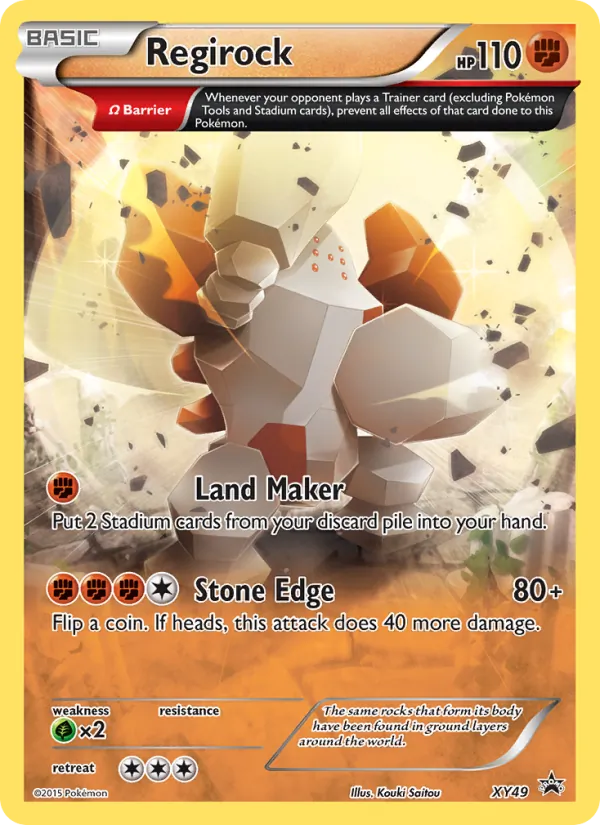 Regirock #XY49, XY Black Star Holo, TCGdex reference