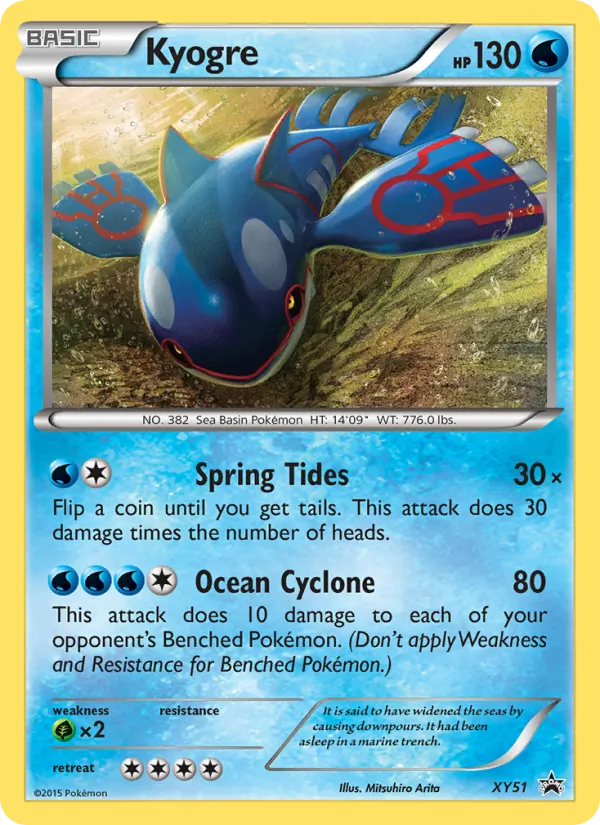 Kyogre #XY51, XY Black Star Holo, TCGdex reference
