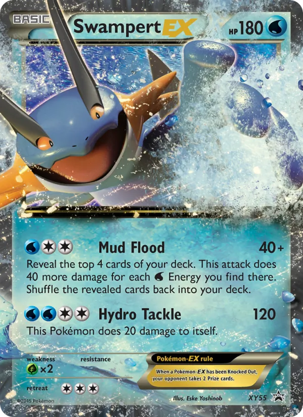 Swampert EX #XY55, XY Black Star Holo, TCGdex reference