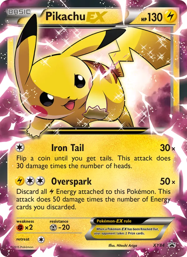 Pikachu EX #XY84, XY Black Star Holo, TCGdex reference