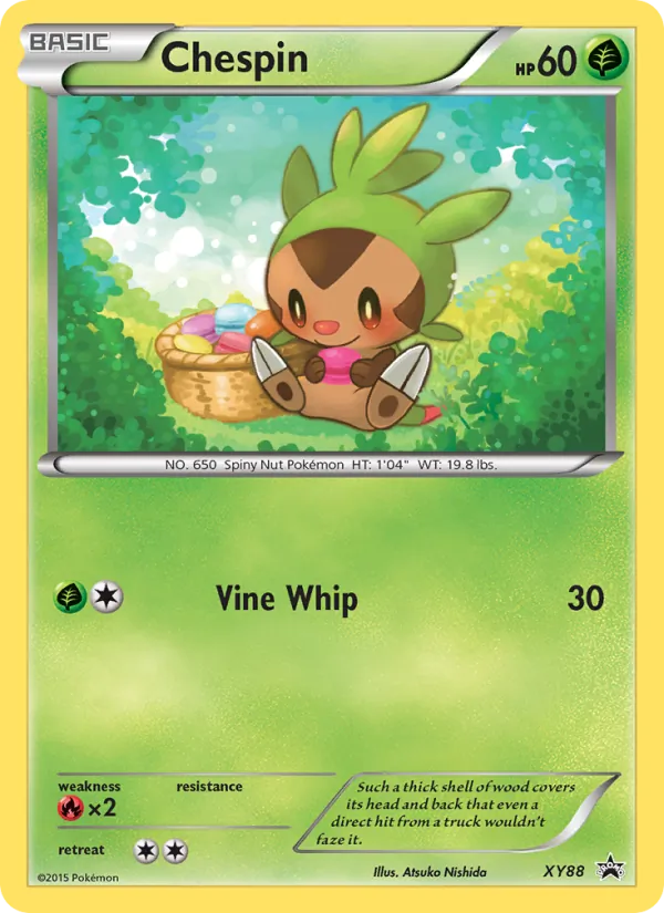 Chespin #XY88, XY Black Star Holo, TCGdex reference