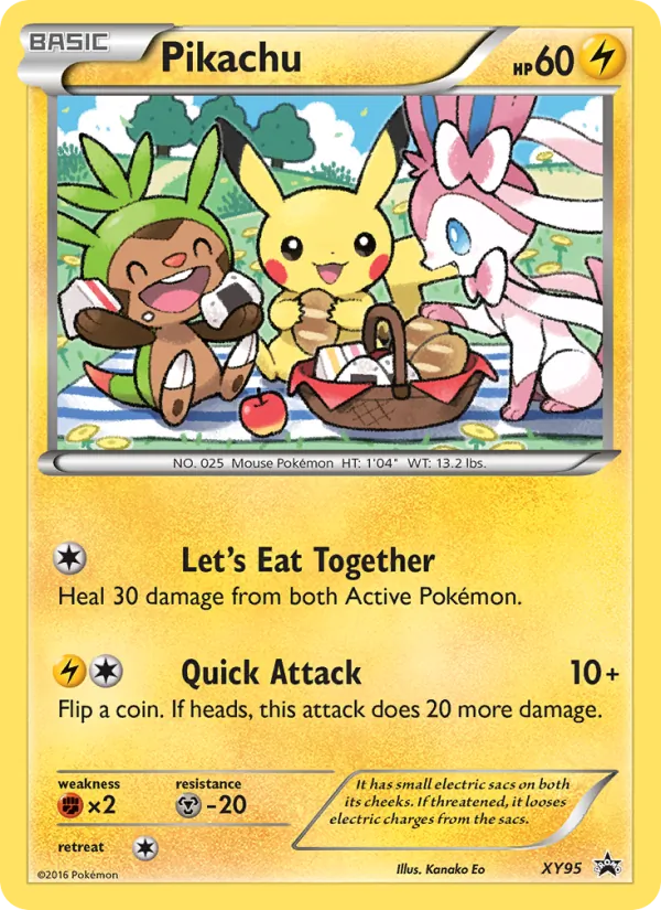 Pikachu #XY95, XY Black Star Holo, TCGdex reference