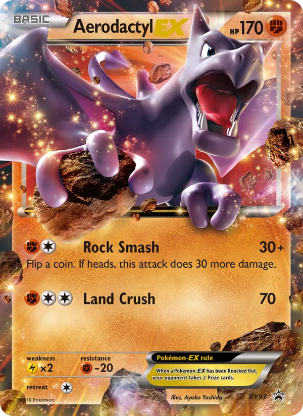 Aerodactyl EX #XY97, XY Black Star Holo, TCGdex reference