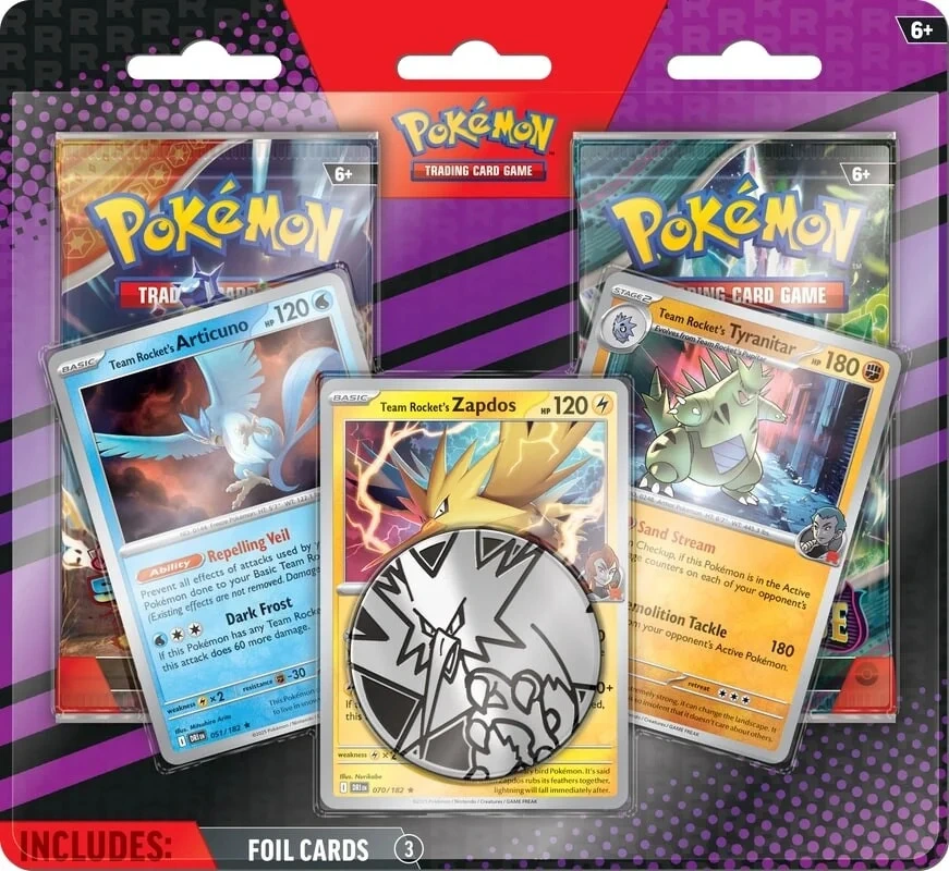 Enhanced Two Pack Blister: Team Rocket's Articuno, Team Rocket's Zapdos & Team Rocket's Tyranitar
